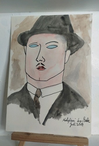 Amadeo modigliani aquarell - amadeo,