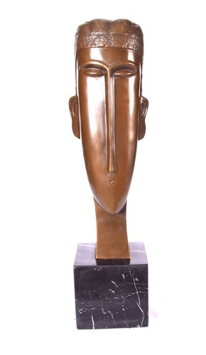 Bronzefigur frauenkopf kopf - bronzefigur,