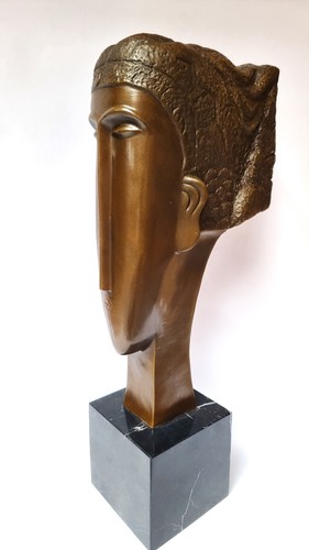 Bronzefigur frauenkopf kopf - frauenkopf,