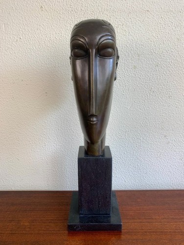 Bronzeskulptur tête femme - tête, de