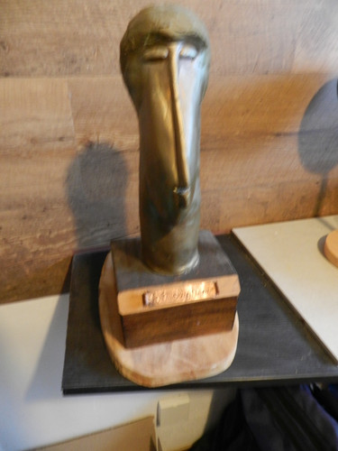 Sandsteinkopf bronciert - sandsteinkopf,, h